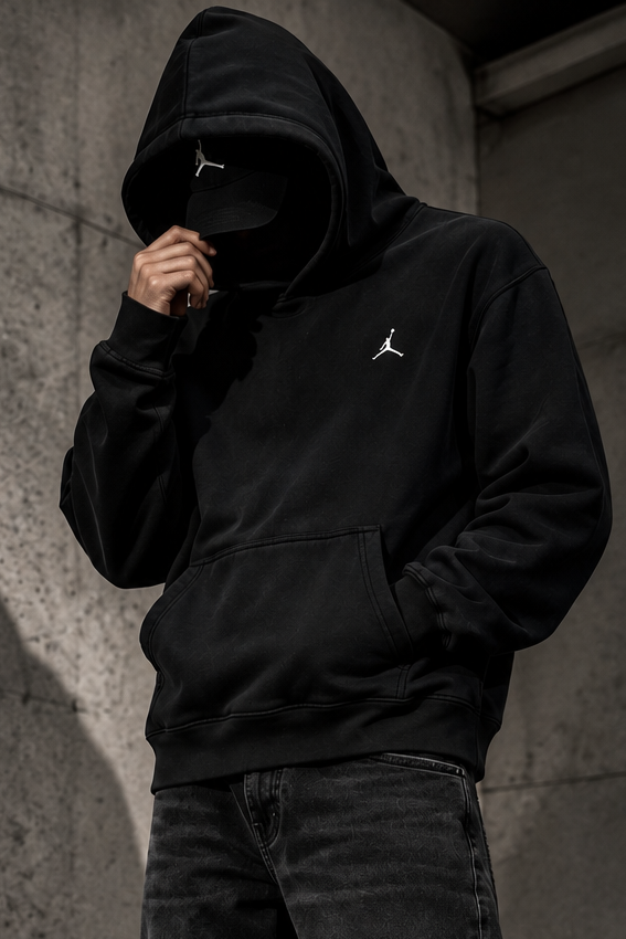 Jordan Jumpman Hoodie Schwarz Gr. L | Nike Air Jordan Pullover Vintage Style