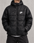 Nike Therma-FIT Vintage Puffer Jacke Schwarz S Big Swoosh Y2K Retro