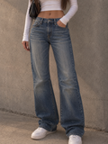 Lee Slender Secret Bootcut Jeans Y2K Low Rise Vintage Blue Denim