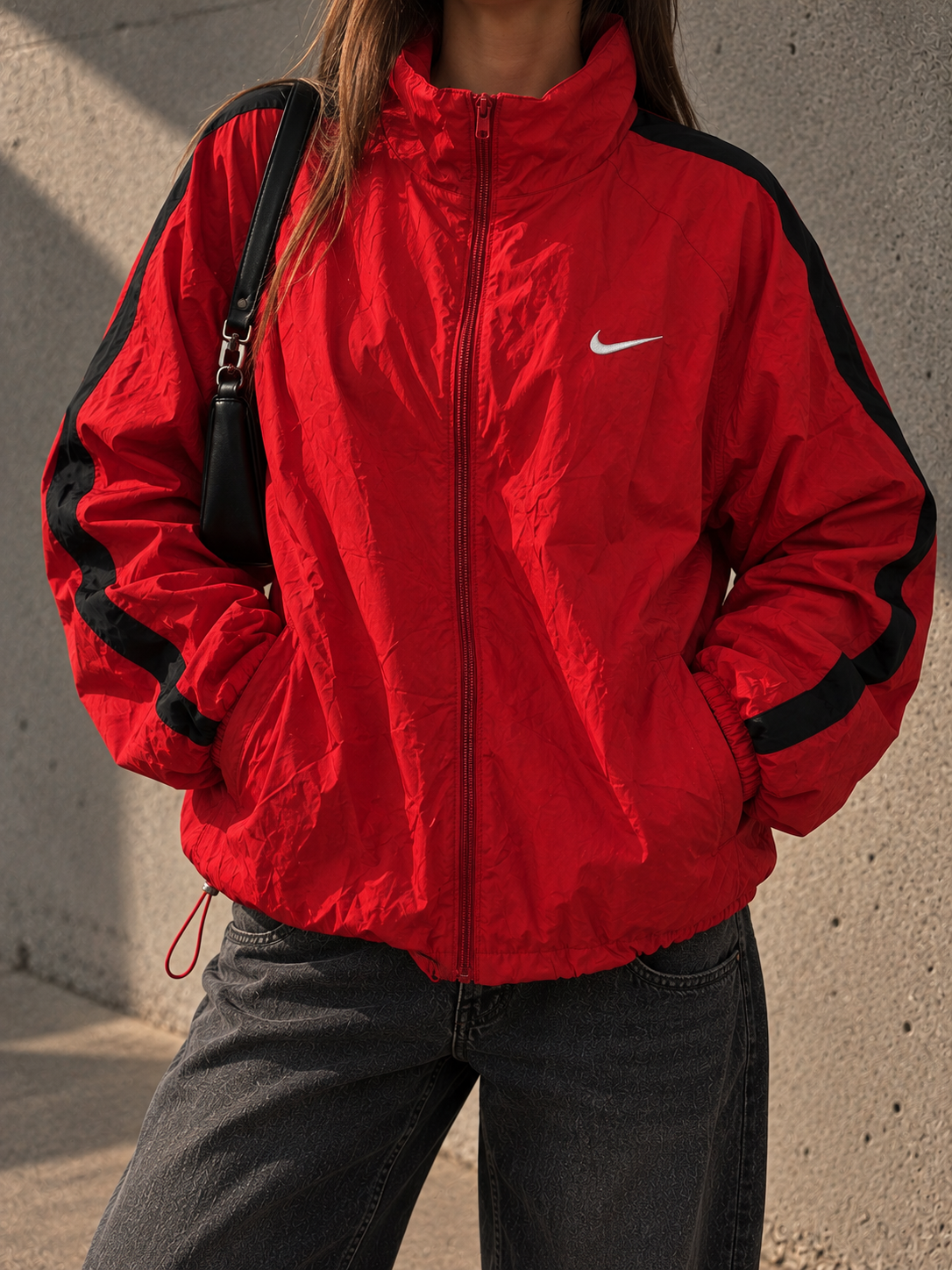 Nike Vintage Windbreaker Jacke XL | Retro Y2K Track Jacket