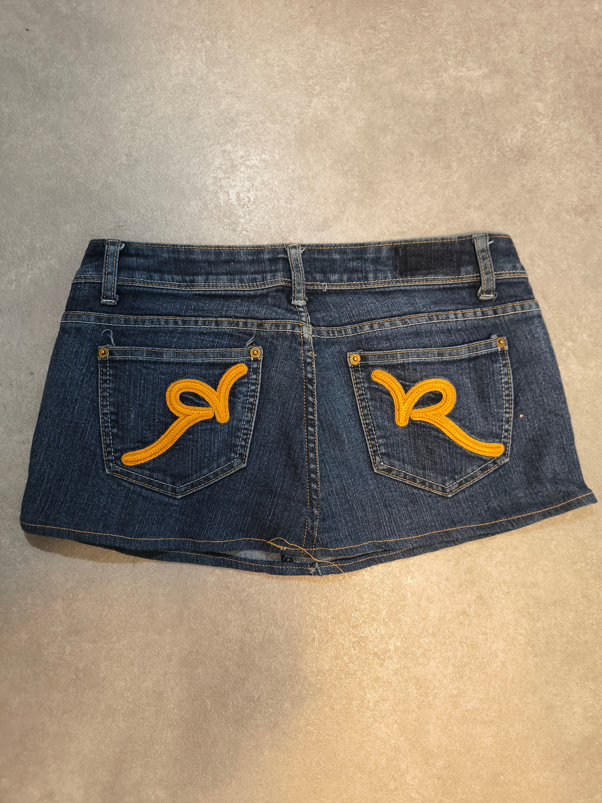 Vintage BONGO Y2K Denim Rock Studded Low Rise 2000s Dark Blue