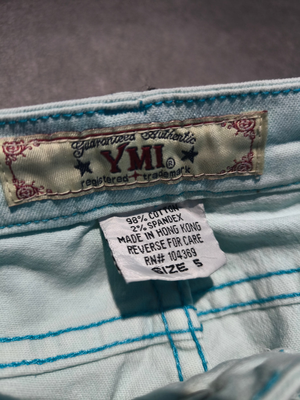 YMI Vintage Y2K Jeans Hellblau Gr. S | Bootcut Flared Rhinestone Low Rise