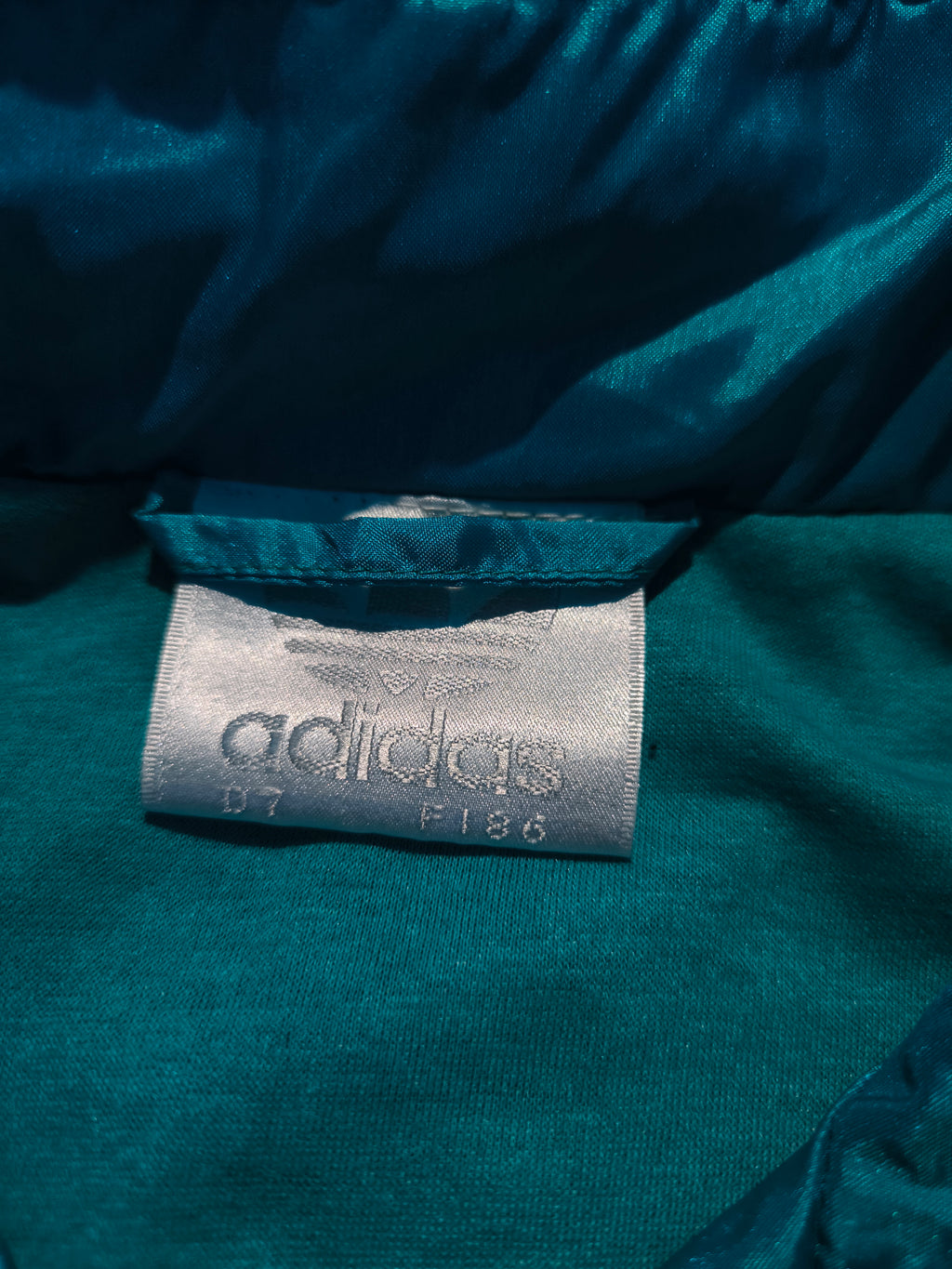 Adidas Vintage Tracksuit Set 80s 90s Türkis Blau Neon | Trefoil L/XL