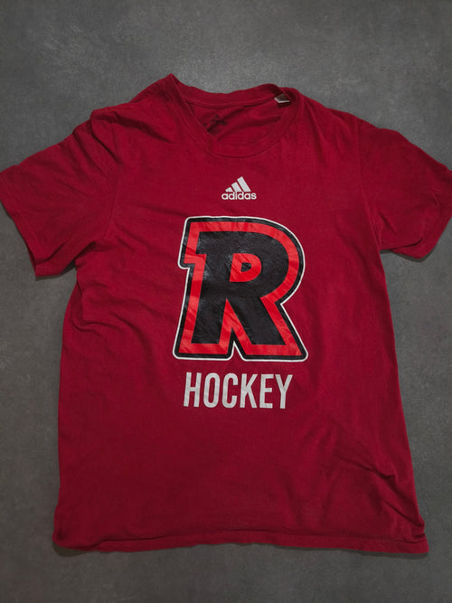 adidas Hockey Amplifier Tee Rot Big R Graphic Shirt Größe M Retro Sportswear