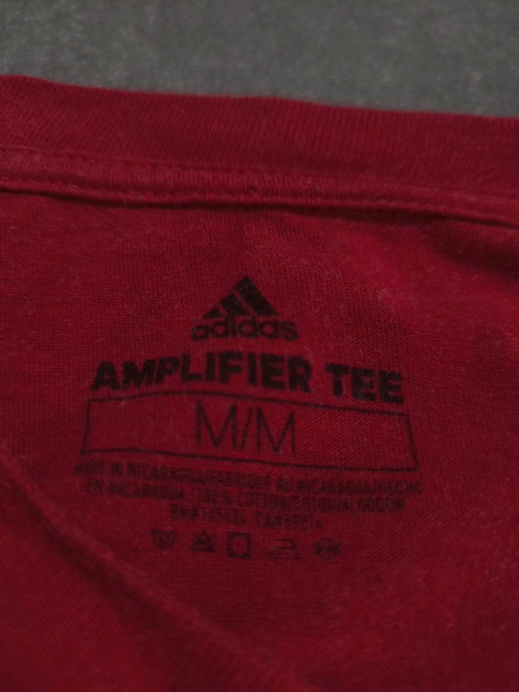 adidas Hockey Amplifier Tee Rot Big R Graphic Shirt Größe M Retro Sportswear