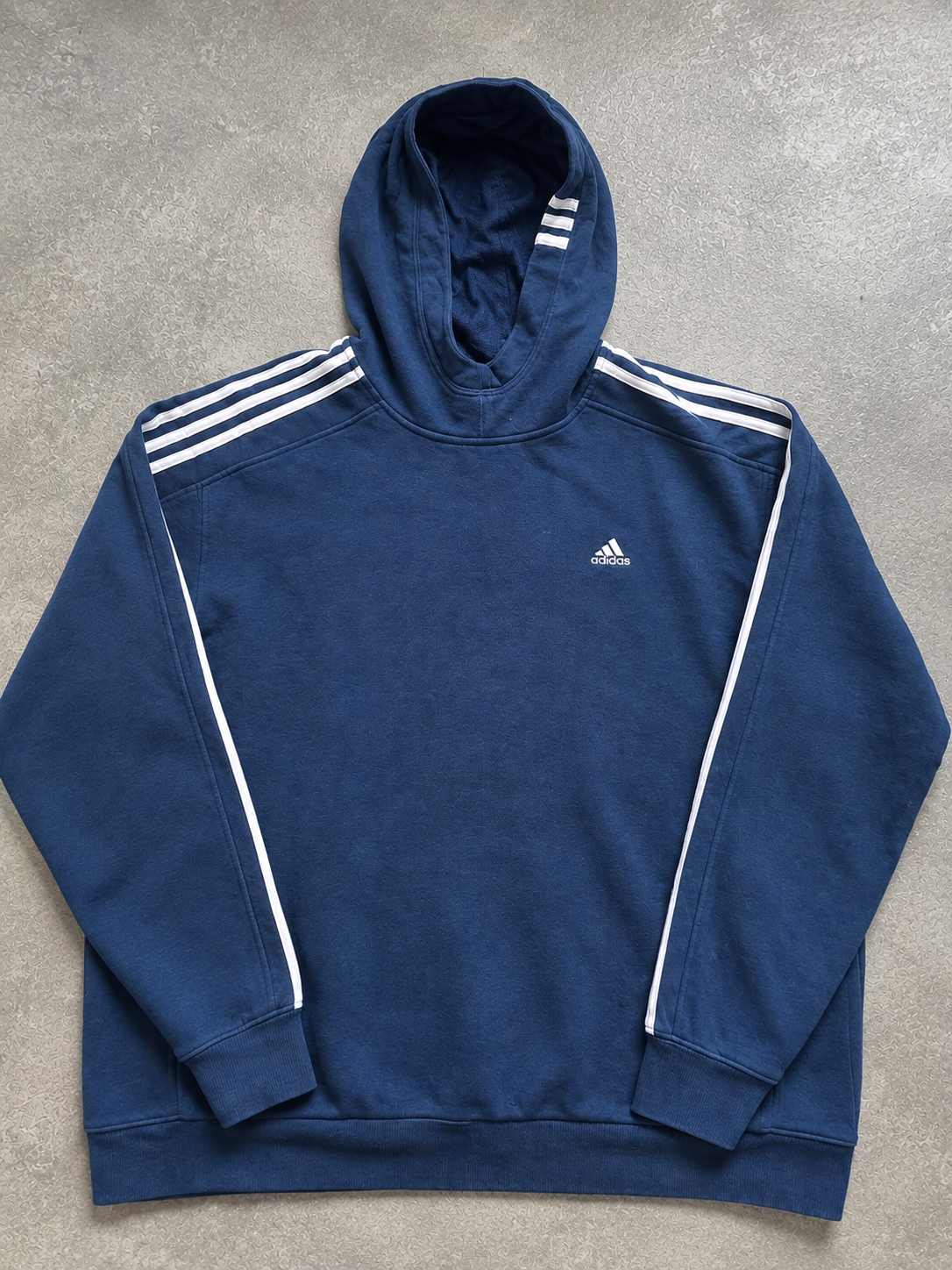 Adidas Vintage Hoodie – Navy / Weiß