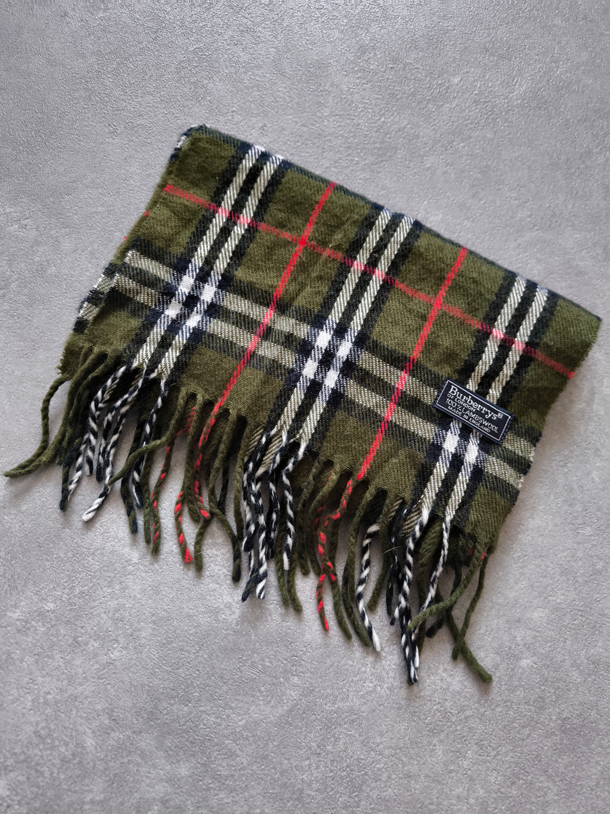Vintage Burberrys Schal – 100% Lambswool – Made in England