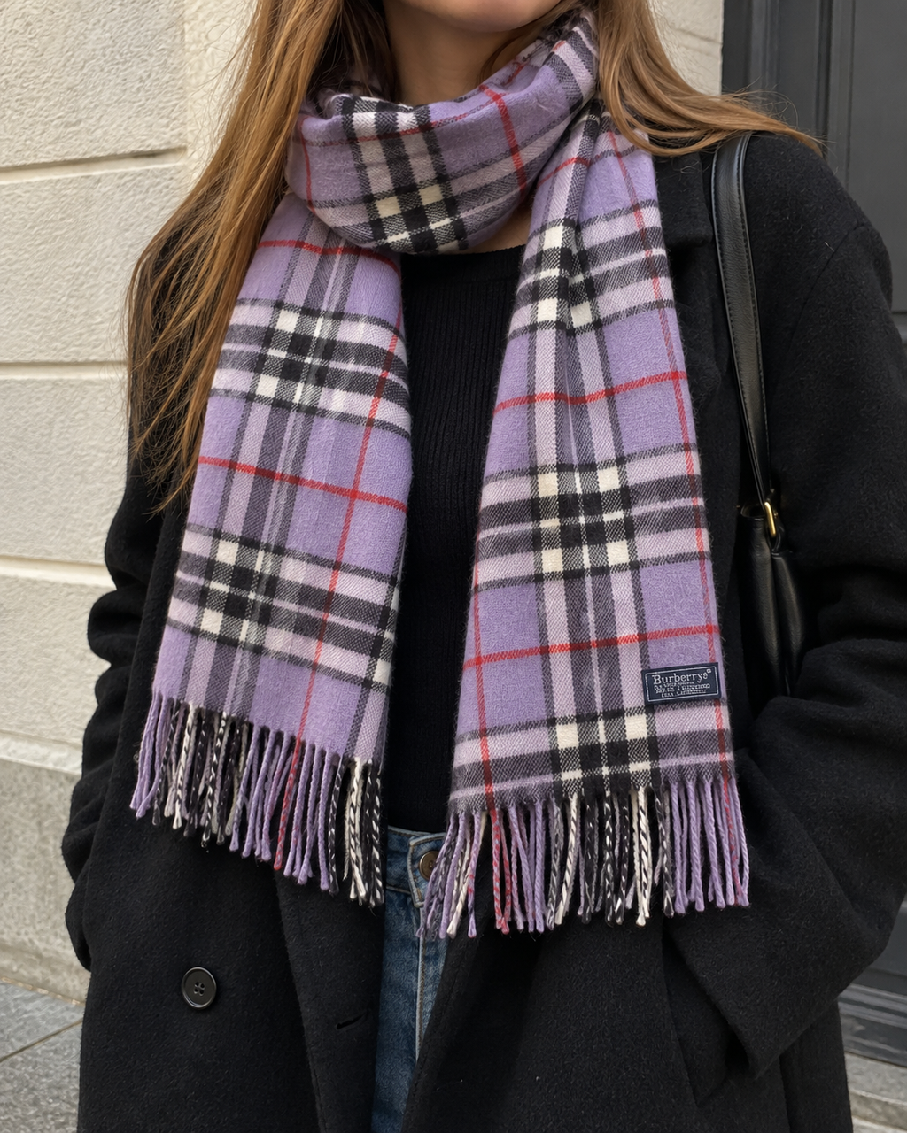 Vintage Burberry Schal - Lila