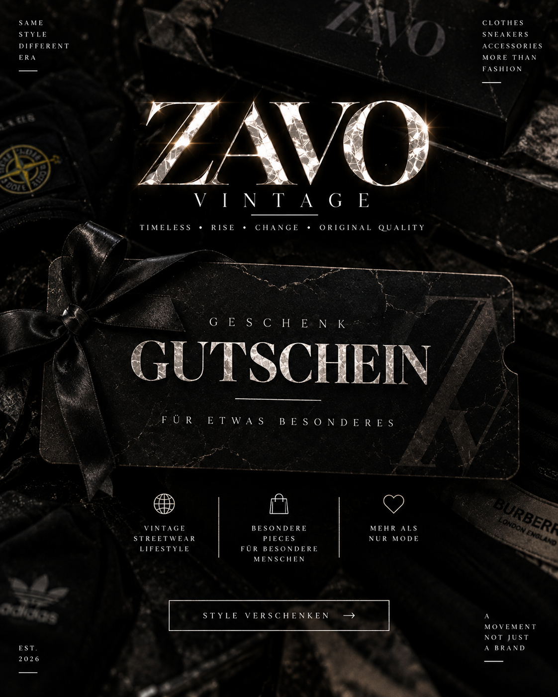VERSCHENKE ZEITLOSEN STYLE.