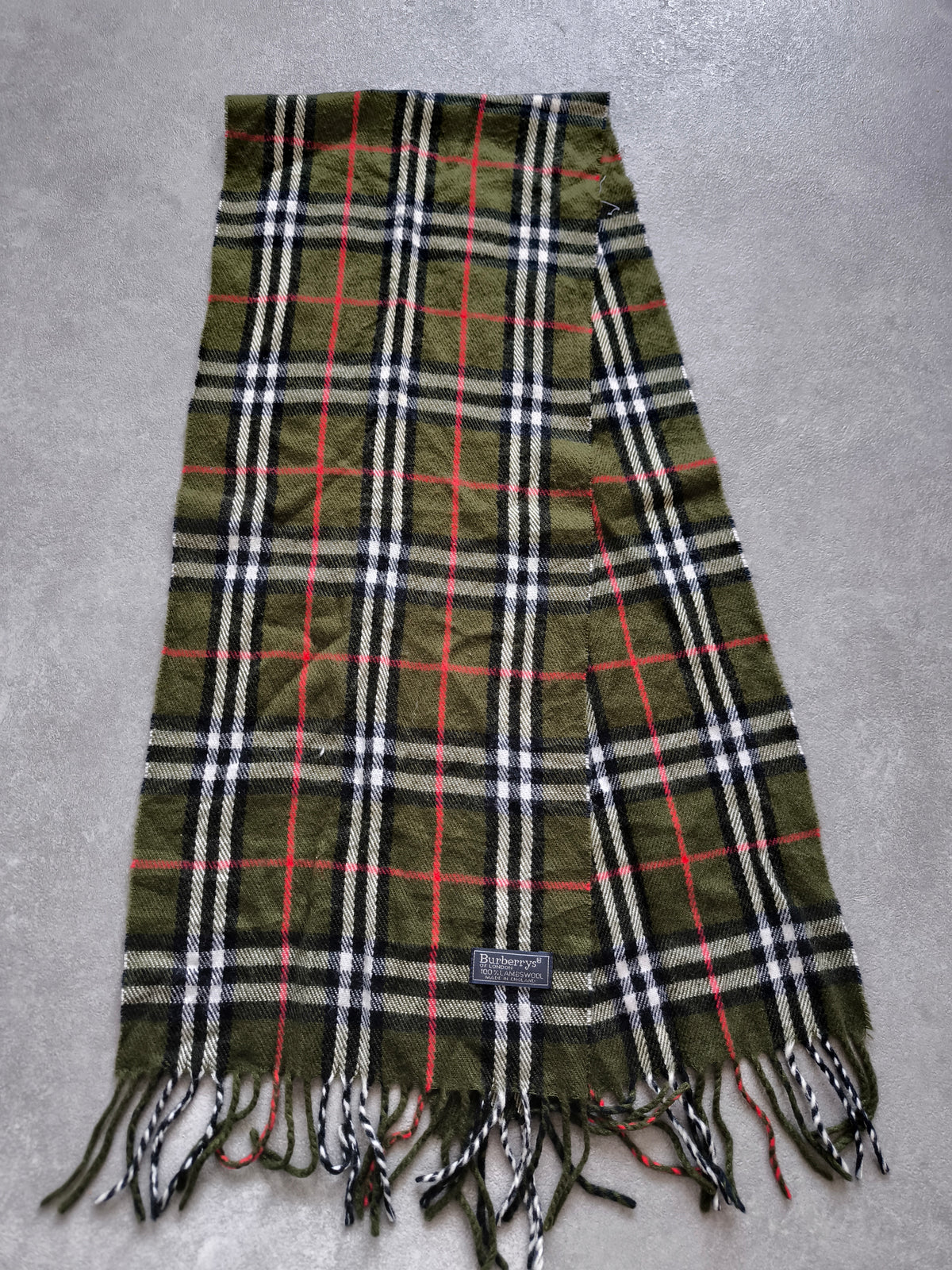 Vintage Burberrys Schal – 100% Lambswool – Made in England